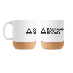 Mug avec socle en liège – blanc
